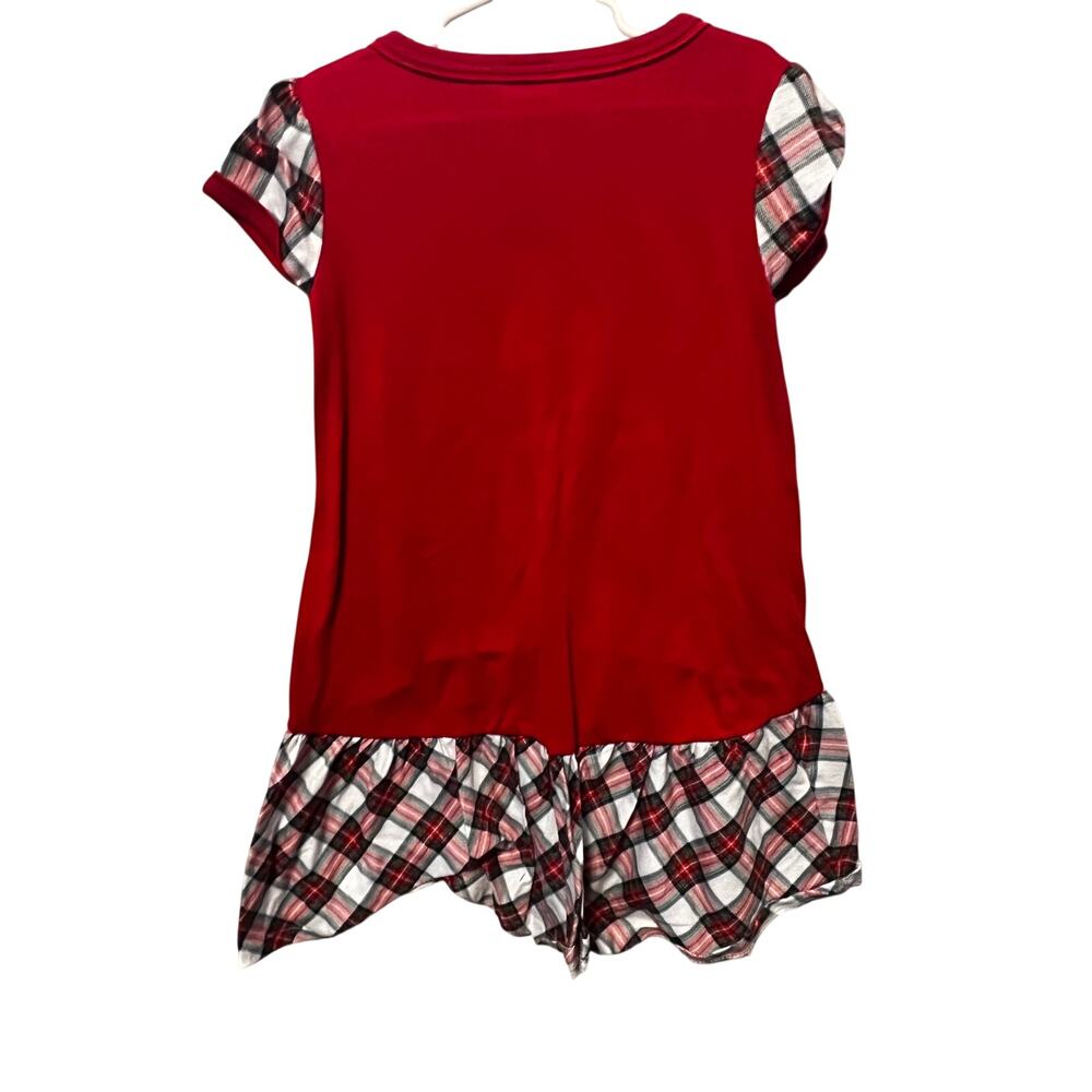 Disney Minnie Mouse Holiday Nightgown Size 5/6 Short Sleeve - Picture 2 of 5